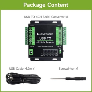 Waveshare Industrial USB To 4-Ch Serial Converter Original FT4232HL Chip 3.3V/5V - Picture 1 of 8