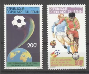 Benin World Championship Soccer Spain 1982 perforated set MNH - Picture 1 of 1