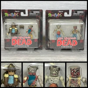 The Walking Dead Minimates Rick, One Armed Zombie, Guts & Burned Zombie Series 1 - Picture 1 of 10