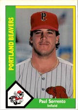 1990 CMC Portland Beavers Paul Sorrento #25 Portland Beavers Baseball Card