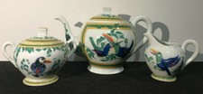 Partie de service Toucans Hermes Excellent état Théière Sucrier Pot porcelaine