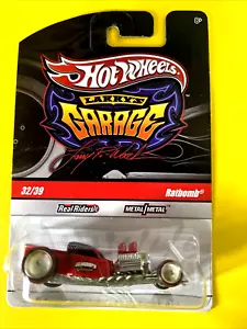 Hot Wheels Larry's Garage Ratbomb 32/39 Red and Flat Black T0405 Real riders #60 - Picture 1 of 4