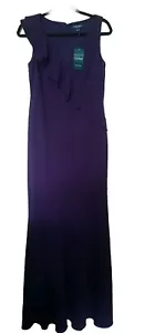 Maxi Vestido Ralph Lauren Púrpura con Volantes en Niveles 8 - Imagen 1 de 7