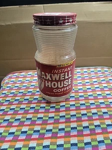 Vintage MAXWELL HOUSE COFFEE Paper Label Jar with Star Lid/10 oz. Jar/0825-127-3 - Picture 1 of 14
