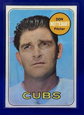 1969 Topps Don Nottebart High Number #593 Vintage Baseball Chicago Cubs - Image 1 of 2
