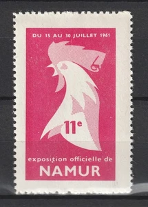 ERINNOPHILIE - Vignette BELGIQUE NAMUR 1961 Exposition Officielle  Coq - Picture 1 of 1
