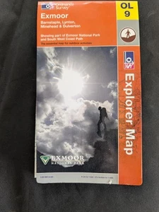 OS Explorer OL9, Exmoor, Barnstaple, Lynton, Minehead & Dulverton map - Imagen 1 de 1