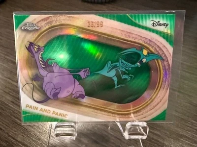 2025 TOPPS CHROME DISNEY - PAIN AND PANIC GREEN WAVE REFRACTOR - HERCULES #26/99 - Image 1 of 2