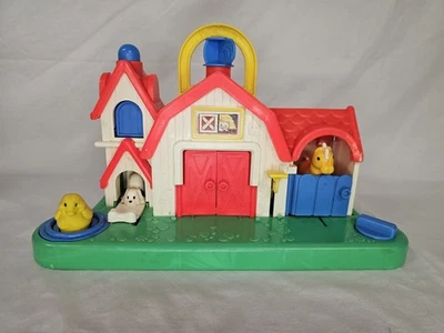 1987 Fisher Price Farm Playset animales de granero juguete de colección juego completo raro Foto 1 de 4