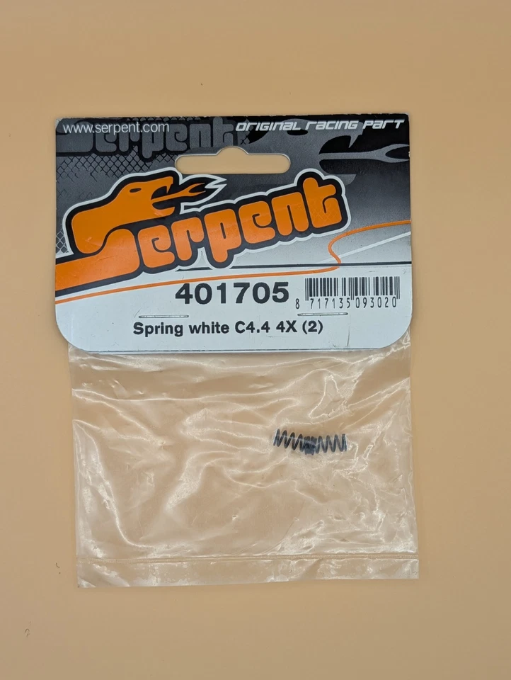 Serpent 401705 Spring white C4.4 4X (2) SER401705 - Image 1 of 2