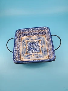 Cazuela Temptations Old World azul de 2 cuartos ropa de horno presentable de Tara - Imagen 1 de 5