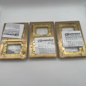 Menge 3 Drahtform Messing Teppich Boden Box Abdeckung Beschlag 827C 2 Gang Flansch LESEN - Bild 1 von 10