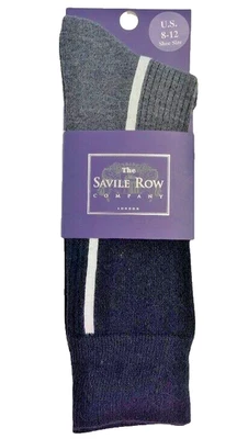 The Savile Row Hombres Calcetines Negro Gris Mezcla Algodón EE. UU. Zapato Talla 8-12 Foto 1 de 4