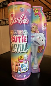Barbie Cutie Reveal bambola e animale domestico agnello peluche costume 10 sorprese NUOVO SIGILLATO - Foto 1 di 6