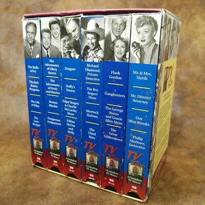 '40's '50's TV from RADIO 24 Complete TV Shows 6 VHS TAPE SET APROX. 12 HRS - Image 1 of 4