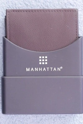 Perry Ellis Manhattan Bifold Pebble Leather Passcase Wallet, Dark Brown, BNWT - Image 1 of 4