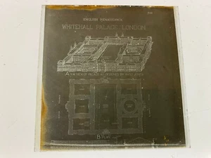 WHITEHALL PALACE, London - Vintage 3 x 3 Inch NEGATIVE PHOTO PLATE - Picture 1 of 1