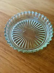 Vintage Depression Green Glass Art Deco Trinket Dish - Picture 1 of 7