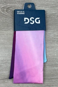 DSG Girls Knotted Tie Pink Blue Headband, Athletic, Saturn Glow Multi, OSFA - Picture 1 of 7