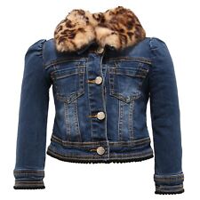 1192Z giubbotto bimba girl MONNALISA stretch jeans denim jacket
