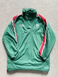 Vintage Leicester Tigers grün Wendejacke Mantel Baumwolle Händler Herren Large - Bild 1 von 24
