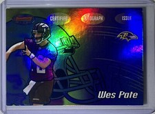 2002 Bowman's Best #168 Wes Pate Auto Rookie Blue /399 Baltimore Ravens
