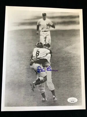 Don Larsen Signed Autographed Perfect WS Game Photo with Yogi - NY Yankees - JSA - Image 1 of 2