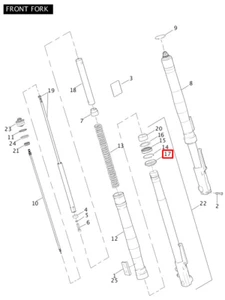 SELLO DE POLVO HORQUILLA DELANTERA BUELL J8130.3AK - Imagen 1 de 1