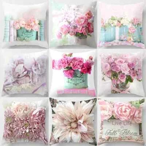 Flower Pattern Decorative Sofa Cushion Cover Pillow Pillowcase Throw Pillows - Picture 1 of 46
