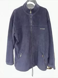 Point Zero Active Gear Men's Large Fleece Zip Up Jacket Navy EUC - Picture 1 of 9