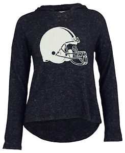 Outerstuff NFL Youth Girls (4-14) Cleveland Browns 3D Logo Hooded Shirt