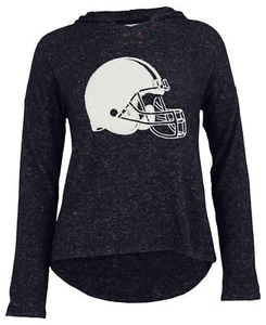Outerstuff NFL Youth Girls (4-14) Cleveland Browns 3D Logo Hooded Shirt - Picture 1 of 7