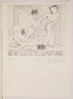 Johannes Grützke /1993/handsigniert/ 200 Exemplare/ Radierung - Bild 1 von 4