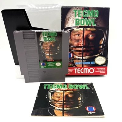 Tecmo Bowl Nintendo NES 1989 CIB Complete In Box w Manual Works Clean Ships Fast - Image 1 of 4