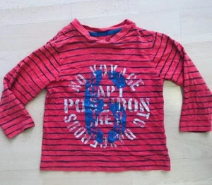 ARIZONA Toddler Boys Kids Long Sleeve Tee T-Shirt Top Size 4T Red Striped Cotton - Picture 1 of 6