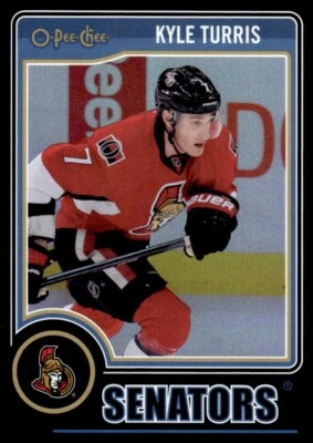 2014-15 O-Pee-Chee Black Rainbow Kyle Turris 095/100 Ottawa Senators #166 - Image 1 of 2