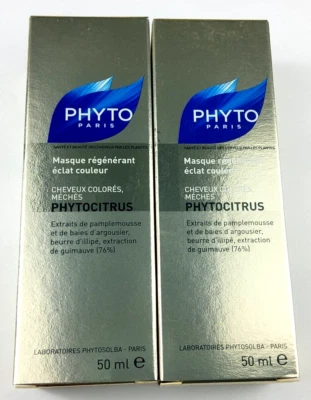 PHYTO Paris Color Protect Radiance Mask Color Treated Phytocitrus 1.7oz LOT of 2 - Image 1 of 4