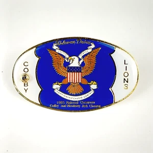 1985 Colby Wisconsin National Cheese Champion Lions Club Metal Enamel Pin - RARE - Picture 1 of 3