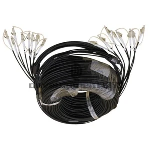 LC-LC UPC MM 8 Strand Armored Field TPU Optical Patch Cord Waterproof Head 200M - Picture 1 of 3