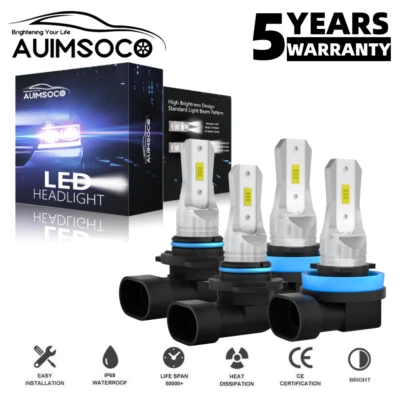 For 2004-2006 Acura MDX Sport Utility 4-Door 4X LED Headlight High&Low Beam Kit - Image 1 of 4