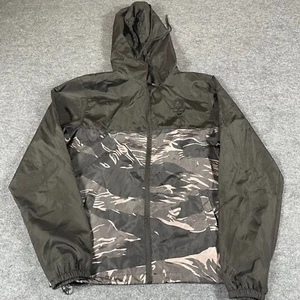 Zero Foxtrot Jacket Mens Small S Black Gray Camo Lightweight Windbreaker Veteran - Picture 1 of 13