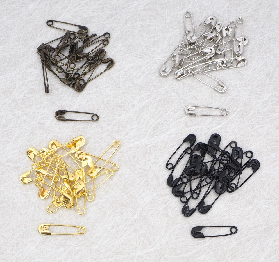 1000 St. Mini - Sicherheitsnadeln 19mm Länge / in 4 verschiedenen Farben - Bild 1 von 1