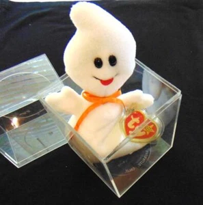Ty Beanie Baby SPOOKY Ghost Rare 1995 Style 4090 PVC Pellets TAG ERRORS - Picture 1 of 10