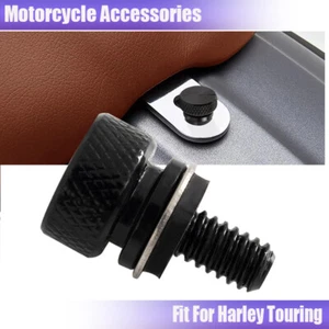 1* Portaequipajes de asiento de guardabarros trasero negro perno moleteado apto para Harley Touring Softail Dyna. - Imagen 1 de 17