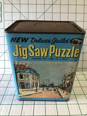 Rompecabezas de sierra caladora vintage nuevo stock antiguo de lujo serie No. 204 suburbio parisino Foto 1 de 4