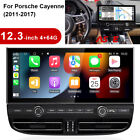 12.3'' Android Car GPS Video Player Carplay 4+64G For Porsche Cayenne 2011-2017