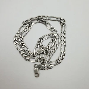 Heavy Sterling Silver 925 Cuban Link Chain 28 Grams 22.5 Inches Hallmarked RCI - Picture 1 of 5