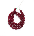 Ruby Dyed Smooth Drop Beads 18'' Gemstone 188 Carat Approx 7X10-8X13 Mm String