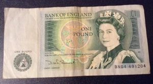 Billete de una libra del Banco de Inglaterra D.H.F.Somerset 1980-88 (elección de 2) - Imagen 1 de 10
