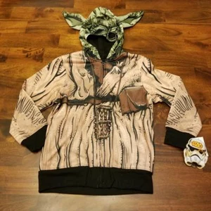 CHARACTER MASK HOODIE STAR WARS YODA KIDS XS 5 S 6/7 NWT HALLOWEEN - Picture 1 of 4